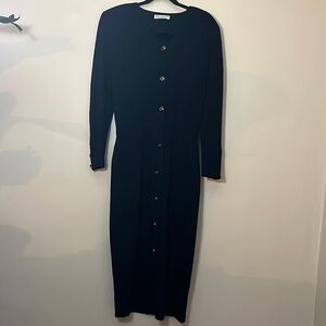 St. John - Black knit dress - 14 - Excellent Condition